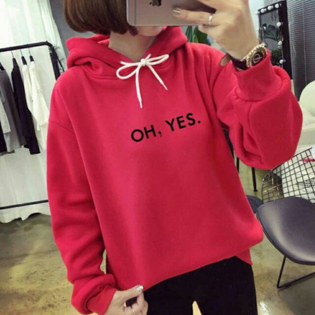 Ready lagi  Sweater OH YES (2 warna) / Sweater wanita keren