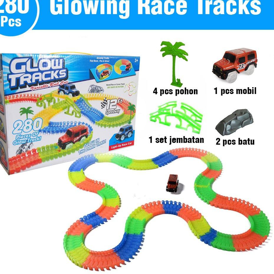 glow tracks race circuit