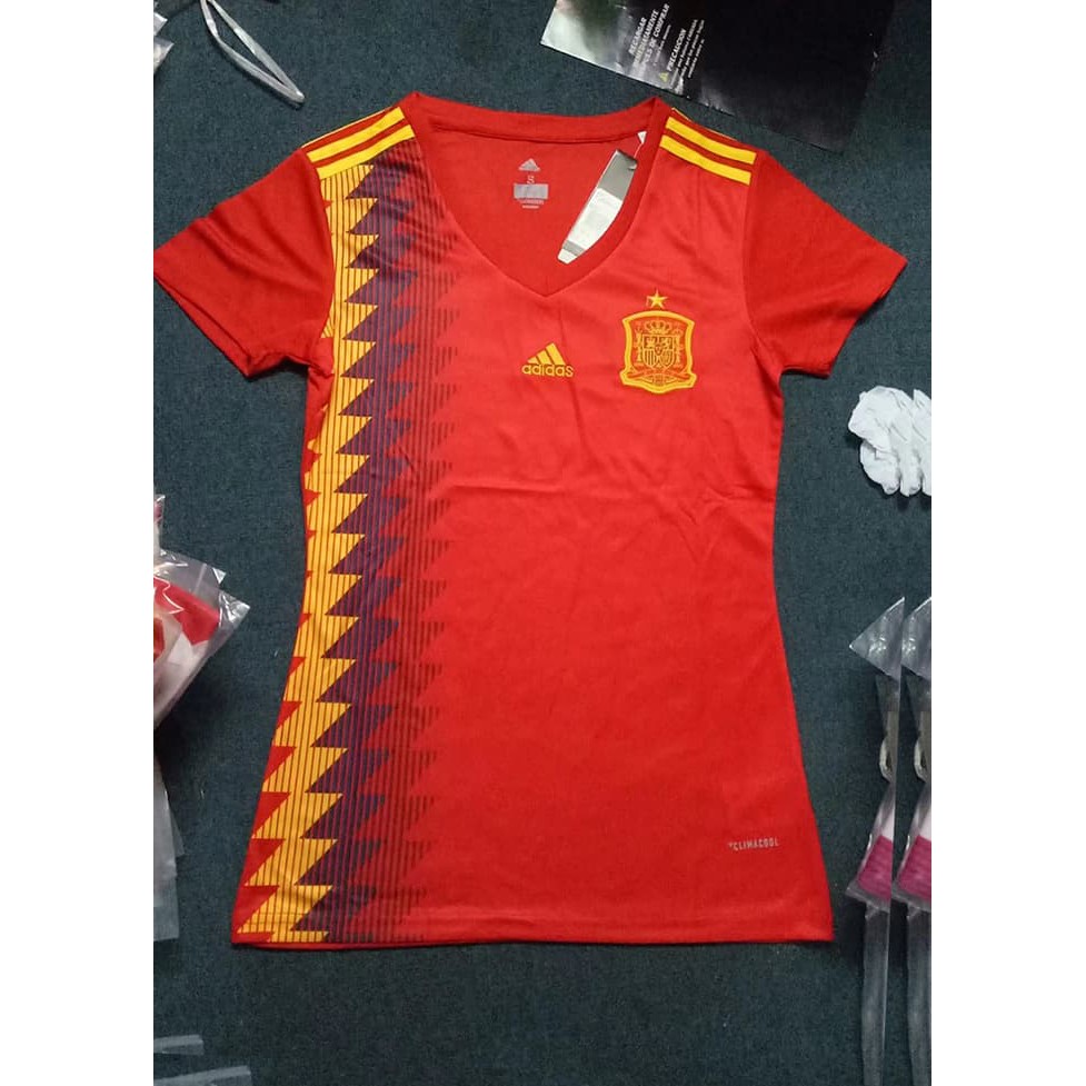 Terbaru Jersey Baju Kaos Spain Spanyol Home World Cup 2018 Grade Ori Ladies |