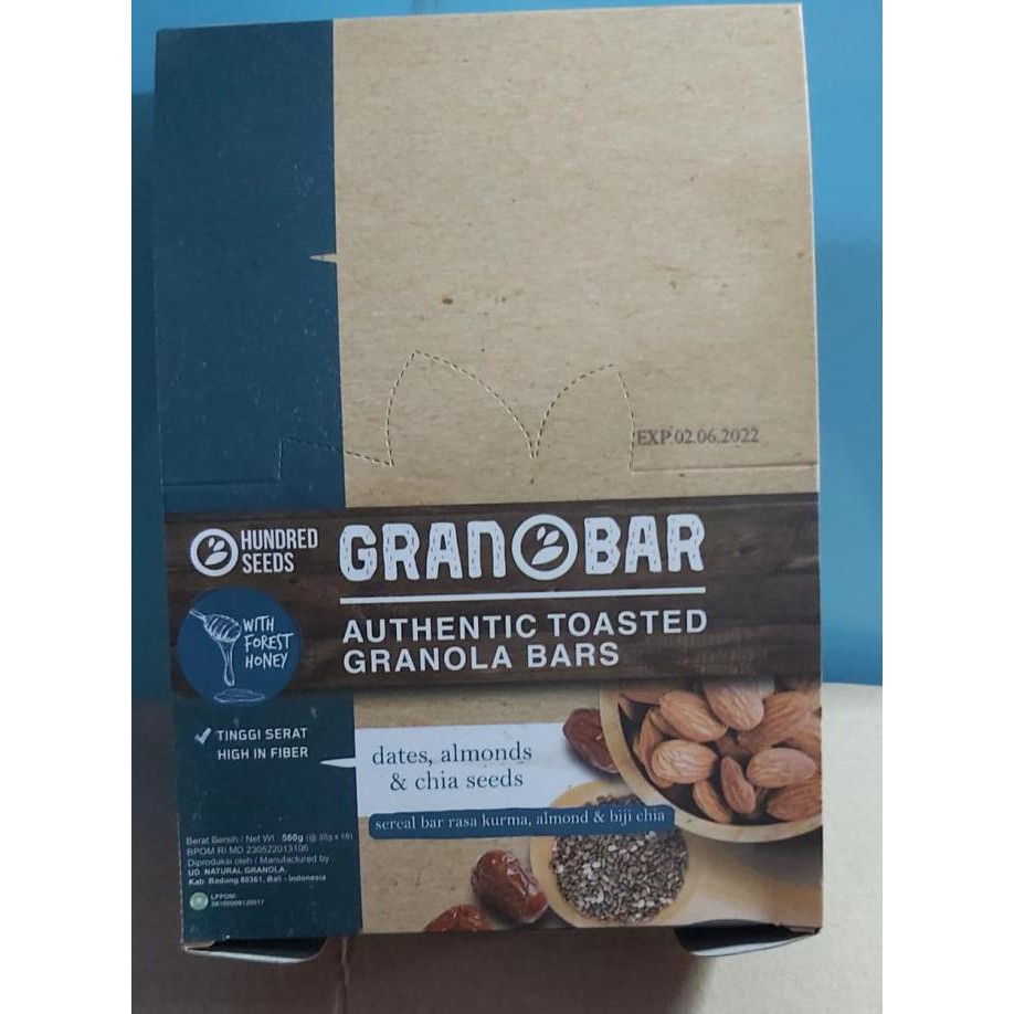

Terbaru Granobar Dates Almonds Chia Seeds Granola isi 16 bar - Dates A isi 16