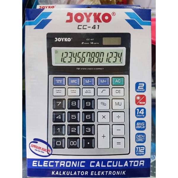 

Kalkulator Joyko CC 41, 12 dan 14 Digit JunDW