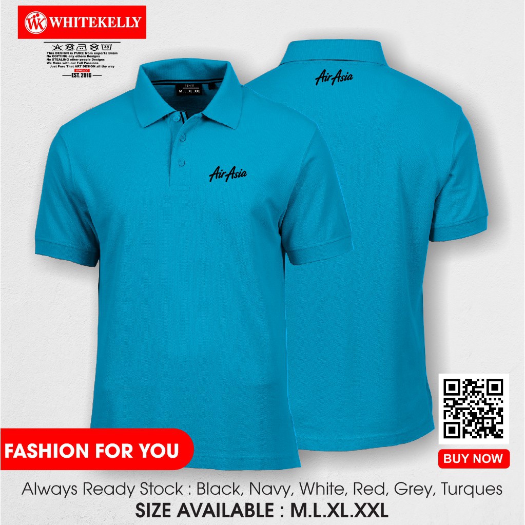 Kaos Kerah Pesawat Air Asia Premium