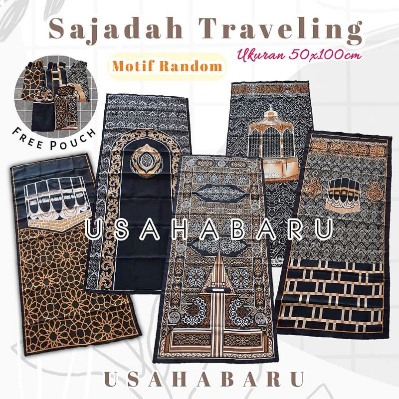 Sajadah Tipis Travel Traveling Tas Dompet Kiswah Kiswa