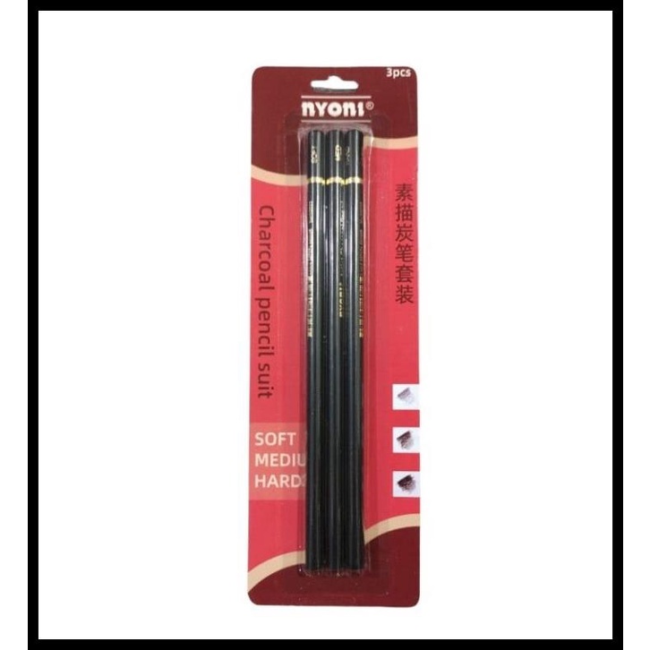 

Nyoni Charcoal Pencil Set 3 / Pensil Charcoal Set 3