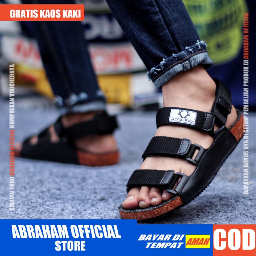 ABRHM x DAICHI Sandal Slide Pria Sandal Slop Pria Sandal Selop Cowok Kekinian Sendal Cowo Original