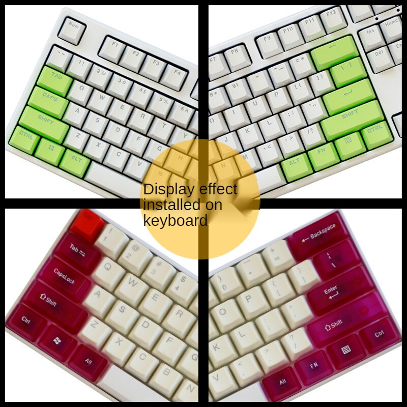 Keycap Keyboard Mekanikal Transparan 14 Tombol Bahan Abs Pbt Untuk Gaming / Kantor