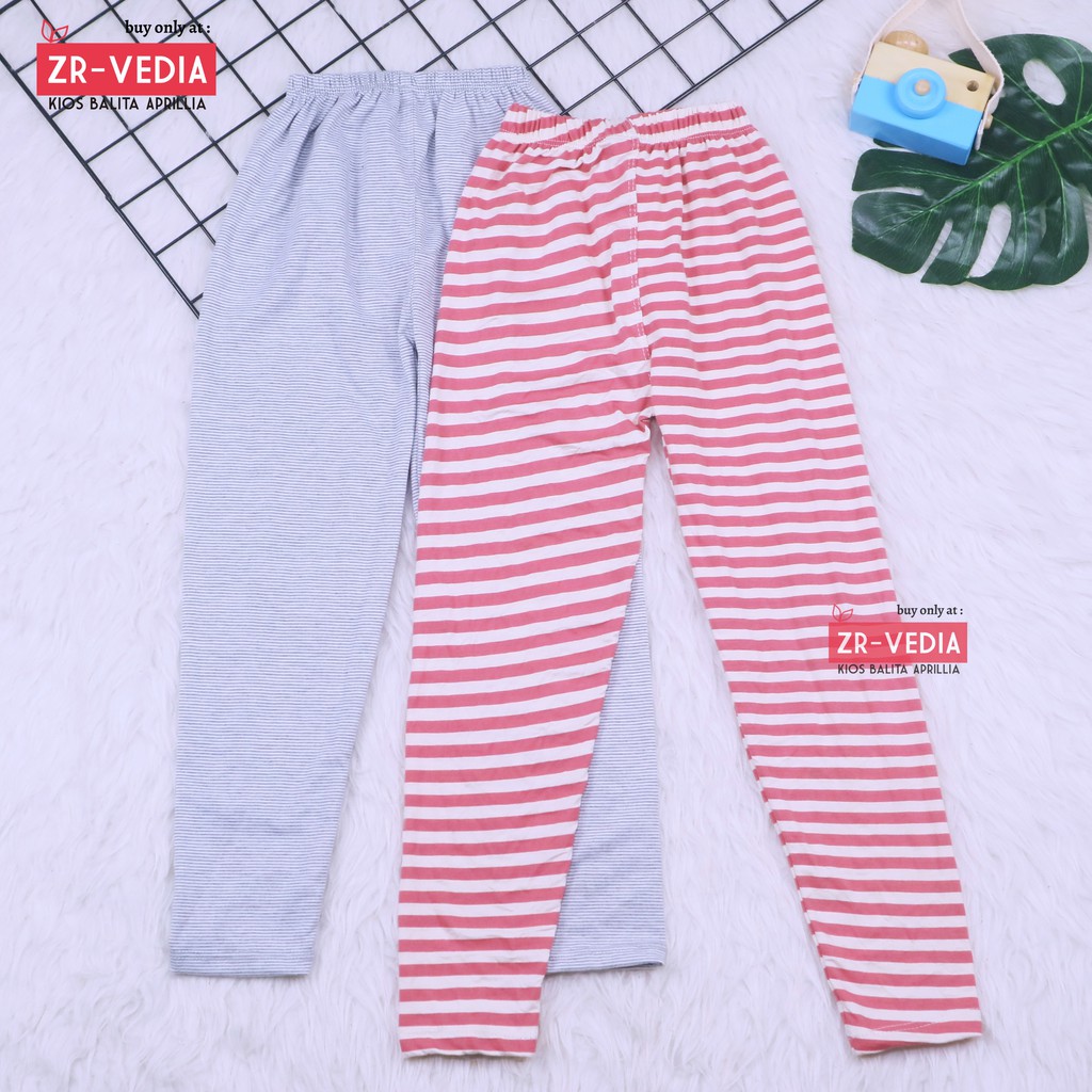 Legging Motif Salur uk 5-7 Tahun / Celana Salur Panjang Anak Perempuan Legging Pants Grosir Murah