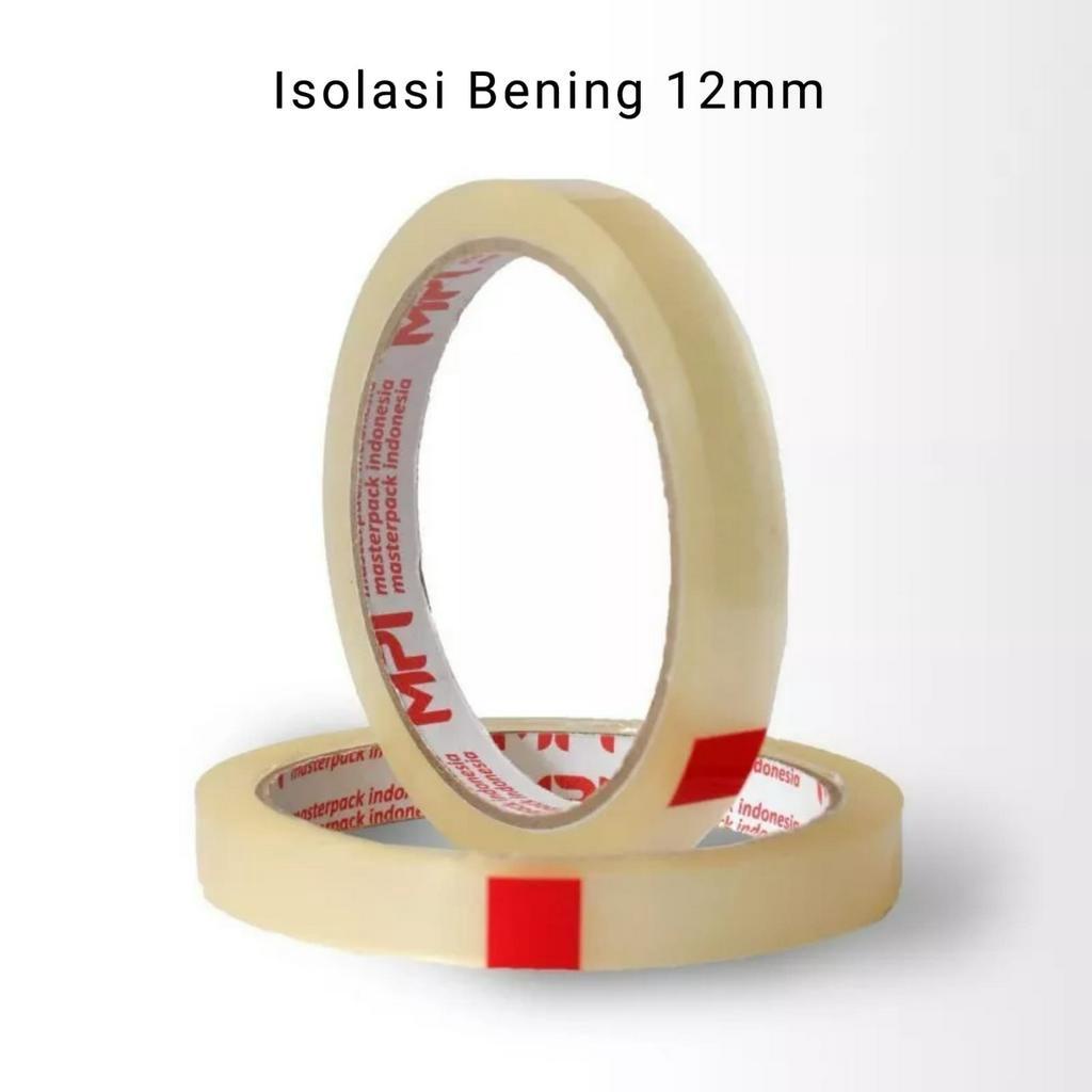 Isolasi bening / Selotip Bening 12mm - 24mm