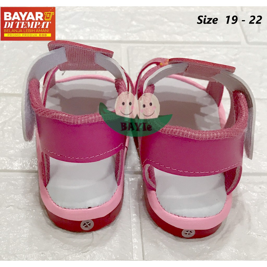 BAYIe - Sepatu Anak Bayi/Balita Perempuan Motif KUPU C55 CHEDI usia 1 - 3 tahun