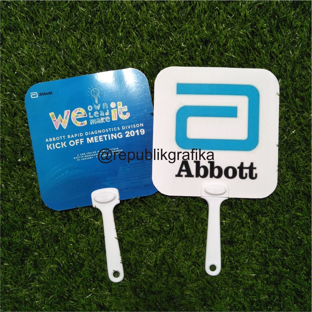 KIPAS TANGAN HANDFAN CUSTOM 2 SISI SOUVENIR UNIK MURAH BERKUALITAS