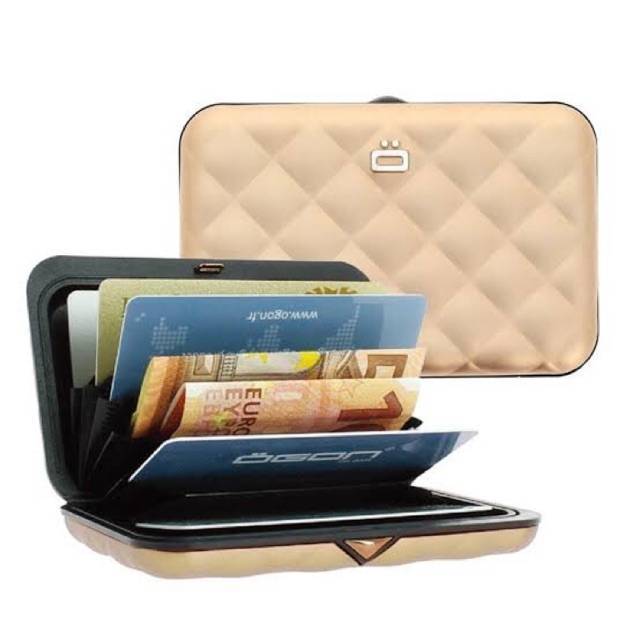 OGON Quilted Aluminium Wallet - Rose Gold ORIGINAL