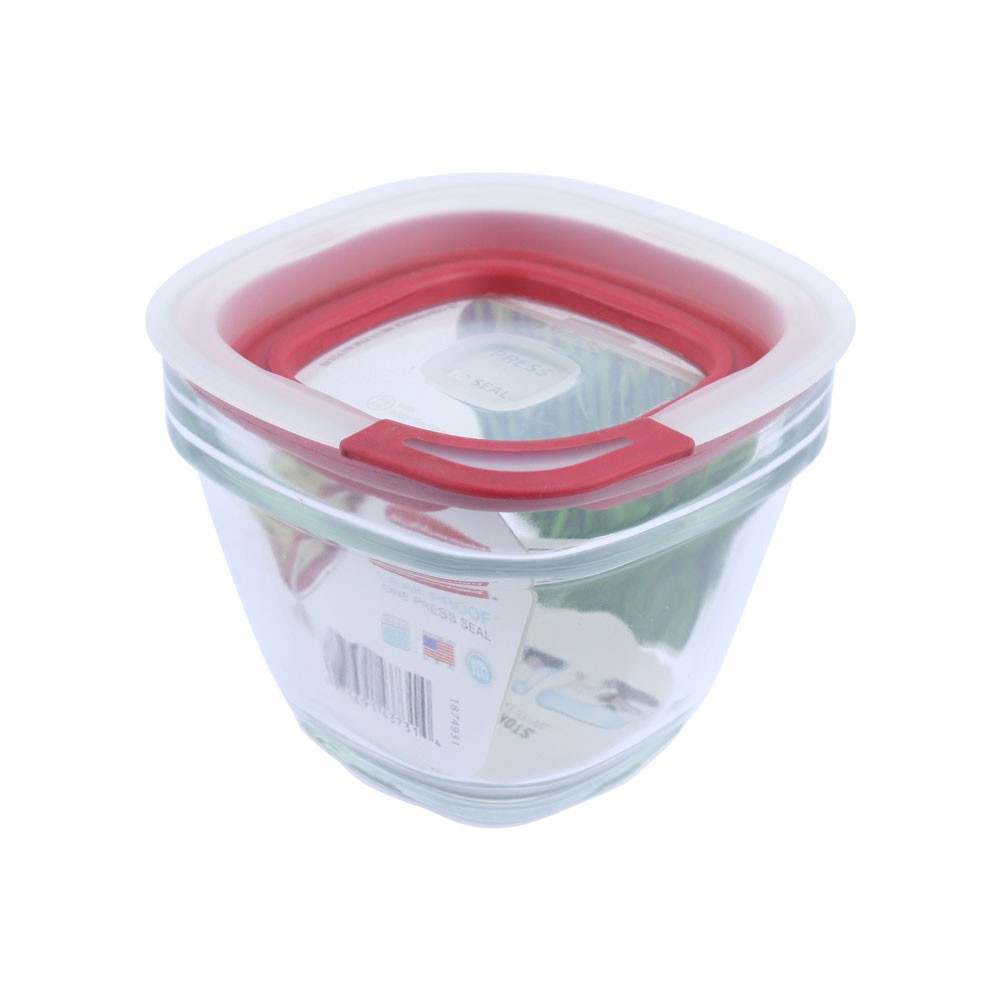 RUBBERMAID TEMPAT MAKAN KACA 354 ML - MERAH