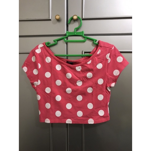 ATASAN CROPTOP CROP TOP POLKADOT TOPSHOP ORIGINAL STORE PAKAIAN WANITA ATASAN KAOS