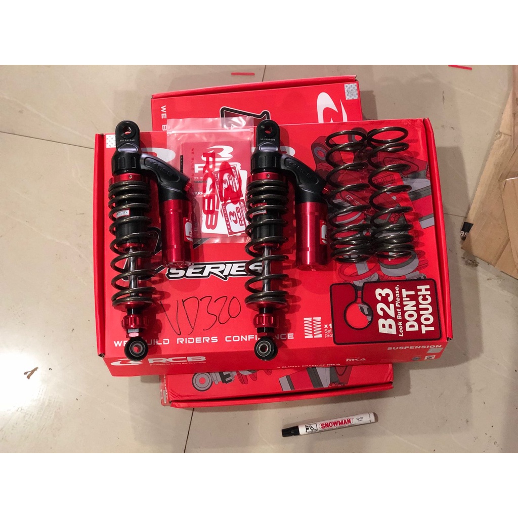 Shock rcb VD series 320mm bebek double klik kompresi ribon racing titanium