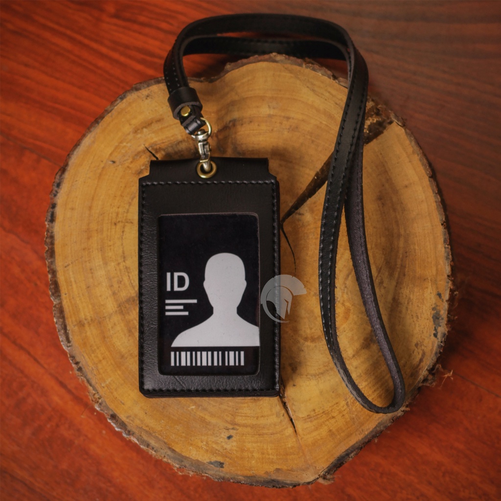 

Name Tag Kulit / ID Card Holder Kulit / Id Card / Gantungan ID Card Murah FRONT Hitam