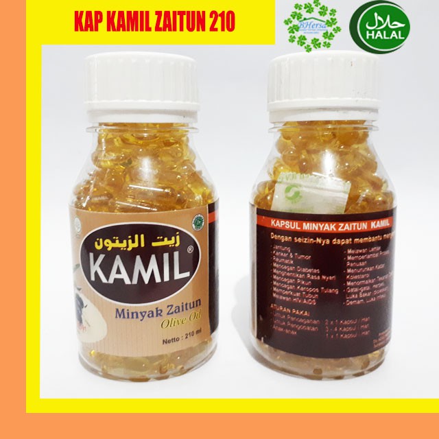 Kapsul Kamil Zaitun - Kapsul Minyak Zaitun Kamil - Kapsul Minyak Zaitun - Kapsul Zaitun - 210 Kapsul
