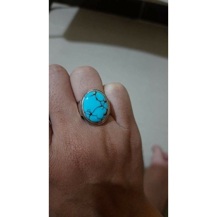 Pirus Mesir Urat Merah Ring Perak