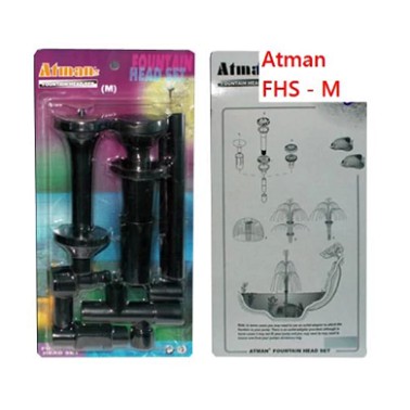 Nozzle Pipa Air Mancur ATMAN FHS-M Fountain Head Set Aquarium Kolam