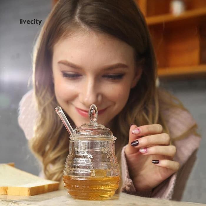 

Jar Tempat Sirup Madu Selai dengan