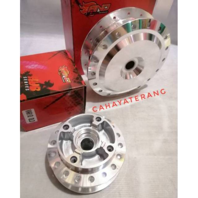 Tromol Trombol Depan Belakang Chrome 1 Set. Honda Beat Karbu - Beat FI - Scoopy - Vario 110