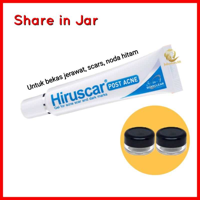 (SHARE IN JAR) Hiruscar Post Acne Gel untuk bekas jerawat bopeng dan noda hitam