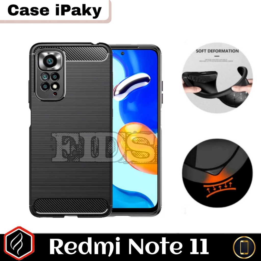 PROMO Soft Case XIAOMI REDMI NOTE 11 4G Case Ipaky Carbon Carbon Premium Softcase Rugged Armor Protek Camera For Redmi Note 11s 4G