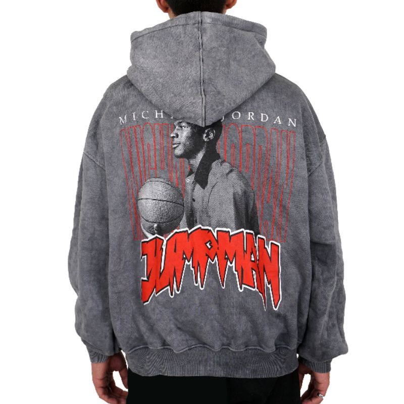 JAKET HOODIE TOXIC1805 MICHAEL JORDAN WASHING GREY PREMIUM LIMITED