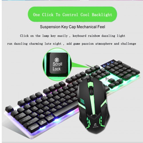 KYB-015 Keyboard &amp; Mouse Kabel Gamer Professional Gaming Lampu LED JK-1980