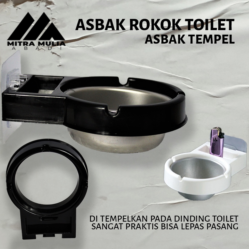 Asbak Tempel Toilet I Asbak Toilet I Asbak Tempel Dinding Kamar Mandi - Hitam