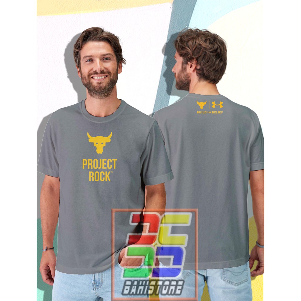 Kaos tshirt dewasa Project Rock baju Project Rock The rock