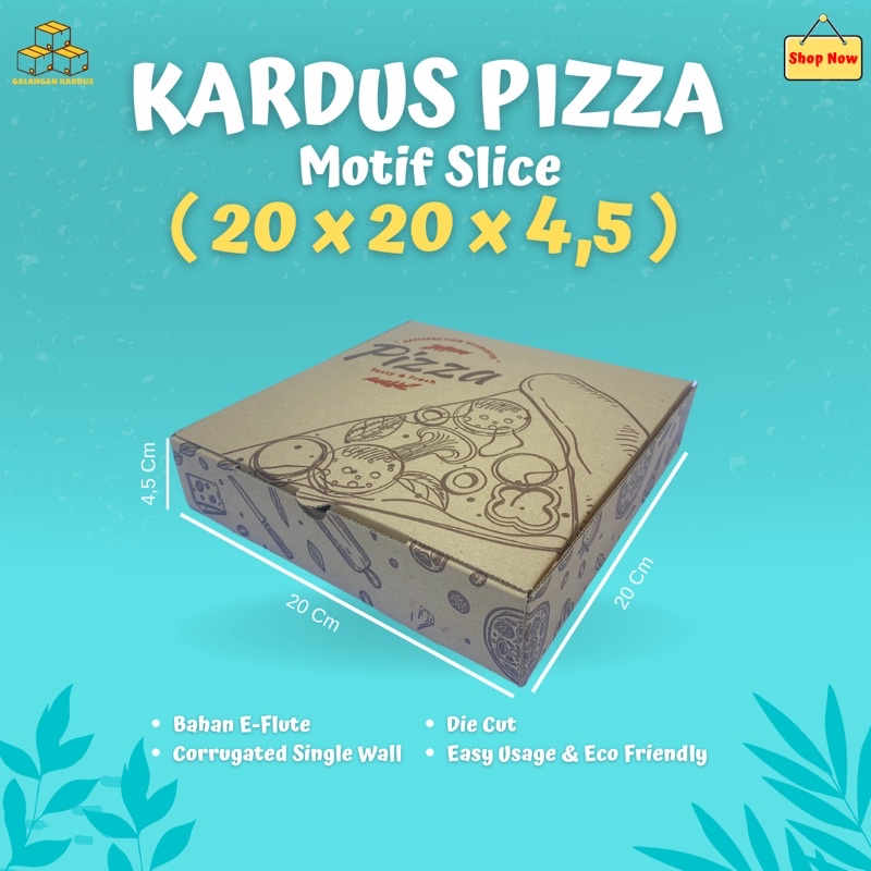 

Kardus Dus uk 20x20x5 Cm Motif Slice Murah Die Cut Box Kotak Packing Box Pizza / Box Baju / Kotak Makan / Box Hijab / Box Kue / Kardus Hampers / Kardus Packing / Box Hampers / Kemasan Makanan / Packaging Olshop / Kardus Pizza / Box Pakaian / Snackbox