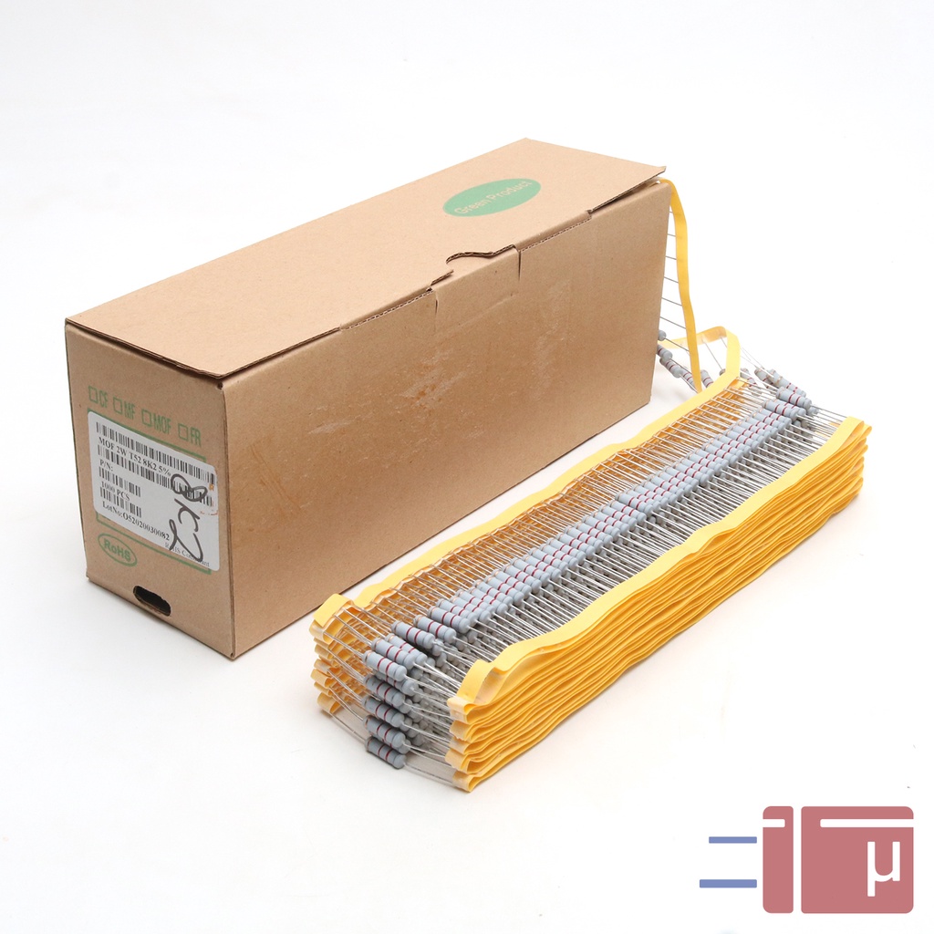 Resistor 8K2 8.2K 2W Metal Oxide 5% Taiwan Kaki Tembaga