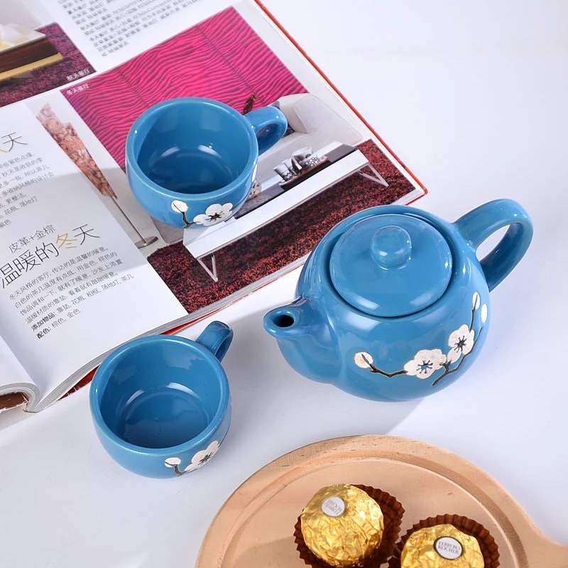 Set Teapot/Cangkir Tekko ketel Poci keramik set Jepang Teh Kopi/Tea pot poci teh murah