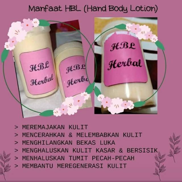 HBL Herbal / Handbody Pemutih / Handbody Herbal Original 1000% Berhadiah Emas  Murni