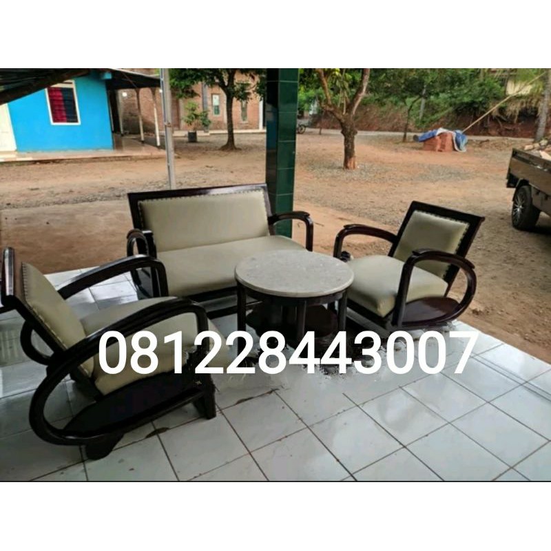 kursi tamu minimalis sedan meja tamu marmer Kayu jati furniture Jepara terlaris