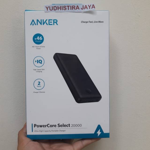 PowerBank ANKER PowerCore Select 20000mAh A1363 ORIGINAL Garansi Resmi