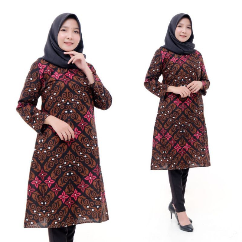 New produk Atasan batik Wanita Tunik size M L XL XXL Gubuk Batik-No.1