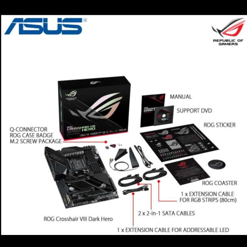 ASUS ROG CROSSHAIR VIII DARK HERO | Motherboard AMD Ryzen AM4 ATX