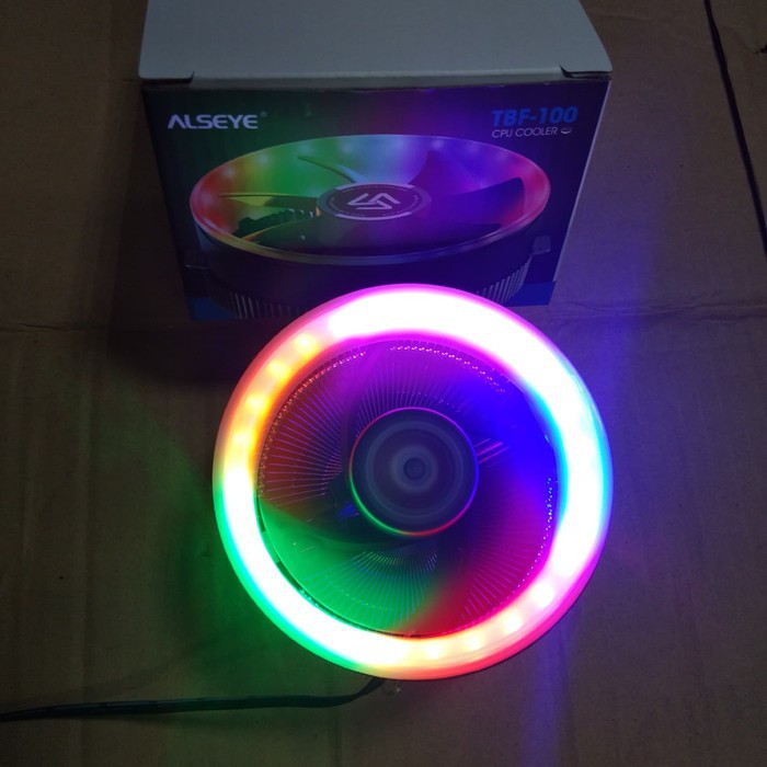 NEW CPU COOLER ALSEYE TBF-100 RGB INTEL &amp; AMD SOCKET Fan speed : 220010% RPM