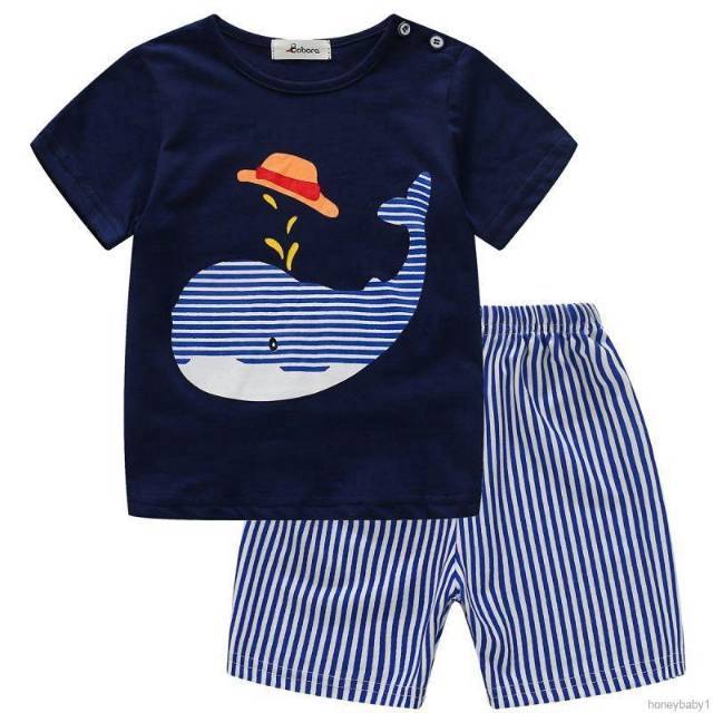 Setelan Baju Santai Anak Laki Laki Impor
