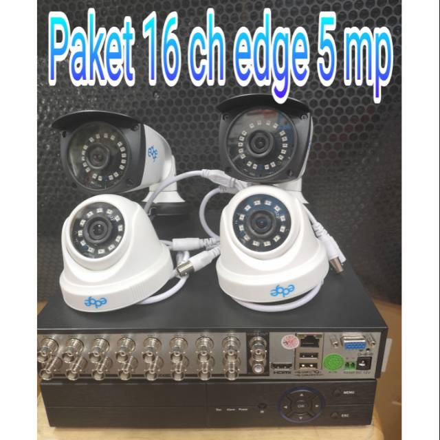 Paket cctv 16 ch edge 5mp full hd 2560p + HDD 1 TB komplit tinggal pasang