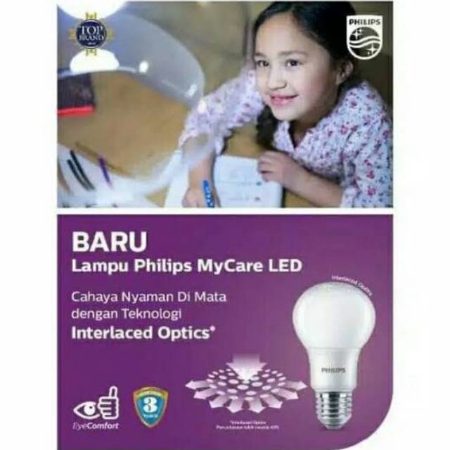Philips MyCare 8Watt Lampu LED Bulb EyeComfort - Putih