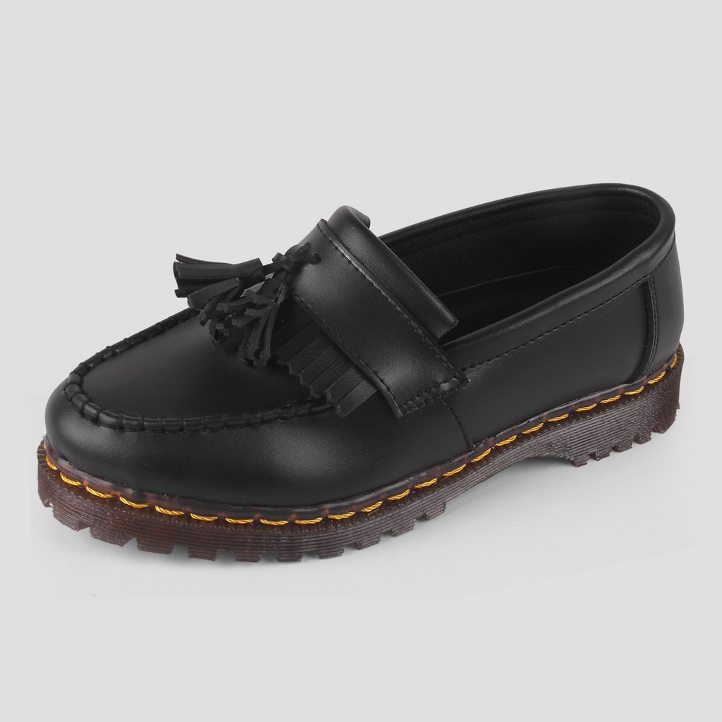 Martin Black | Sepatu Loafers Hitam Tanpa Tali Pria Casual Kerja Formal Kantor Original Laki | FORIND x Arf