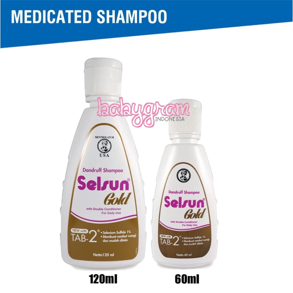 ORIGINAL BPOM Selsun Gold Shampoo 60ML 60 ML / 120ML 120 200 ML Sampo Obat Anti Ketombe Dandruff