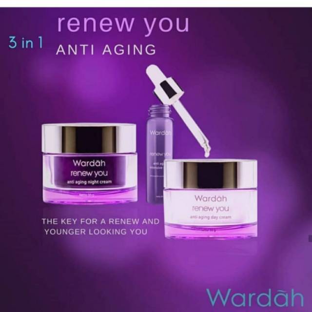 WARDAH RENEW YOU DAY/NIGHT, EYE CREAM, FACIAL WASH, SERUM, SLEEPING MASK, ESSENCE, BODY MIST