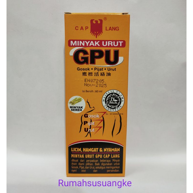 Minyak urut GPU 60 ml