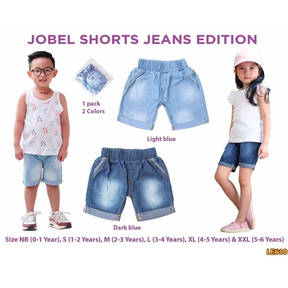 LEG10 KAZEL JOBEL SHORT JEANS EDITION ISI 2 PCS CELANA JEANS ANAK