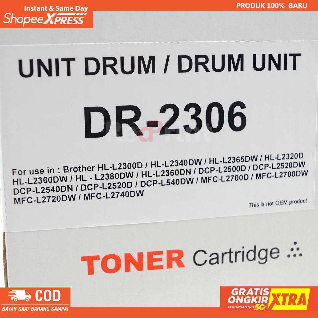 Unit Drum DR-2306 Untuk Printer Brother DCP-L2540DN/DCP-L2520D /DCP-L540DW/MFC-L2700D/MFC-L2700DW