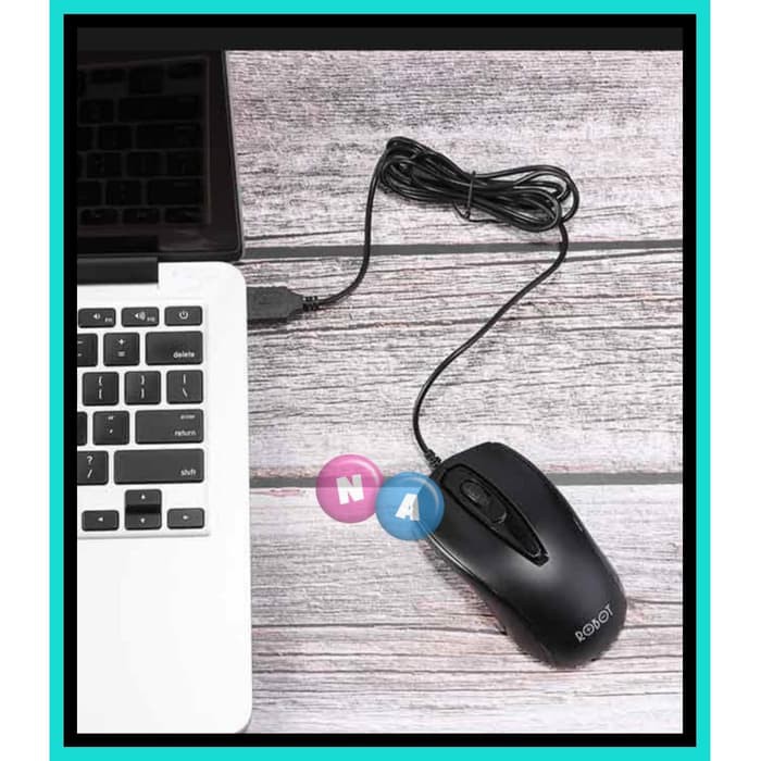 NA - Mouse Kabel Optic Robot - Office Wired Optical Mouse M110
