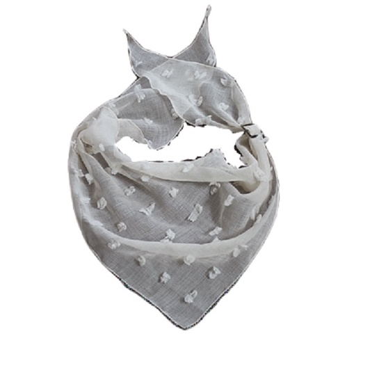 Syal Kecil Scarf Segitiga Gading Gesyal Scarf Leher Polos Rubiah Gesper